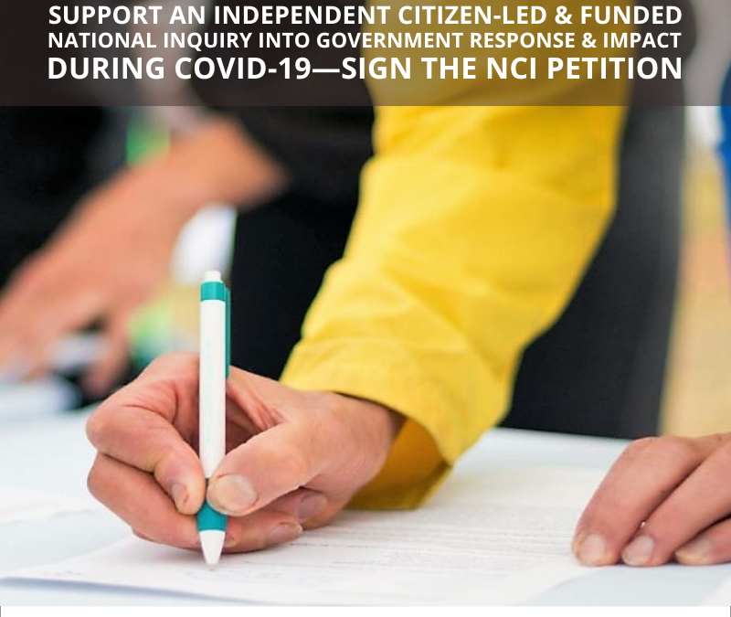 Sign the Petition: National Citizen’s Inquiry