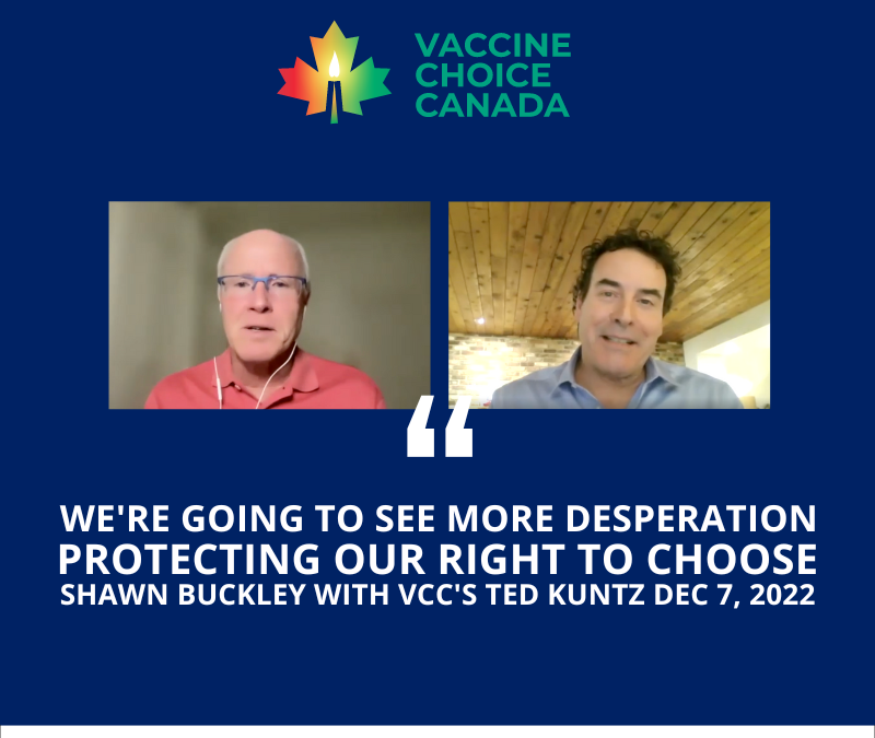 Shawn Buckley December 2022 Vaccine Choice Canada Interview With Host Ted Kuntz